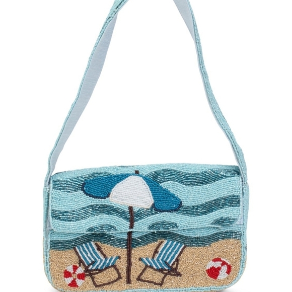 Viral Beach Balls-   Beach Themed Beaded Shoulder Bag - Picture 1 of 6